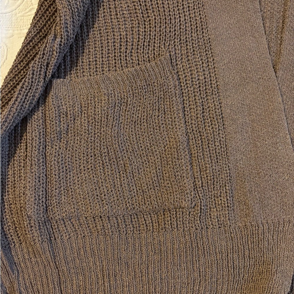 Miracle Brown Open-Front Knit Cardigan - Picture 5 of 10